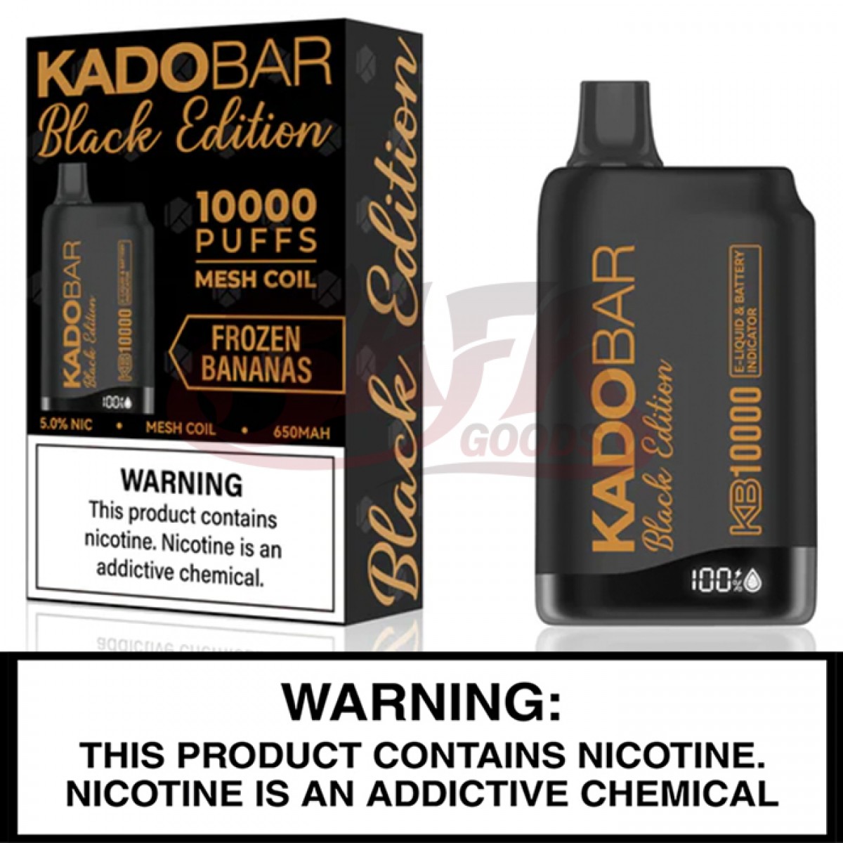 Kado Bar - Black Edition - 10000 Puff Disposable Vapes [5PC]